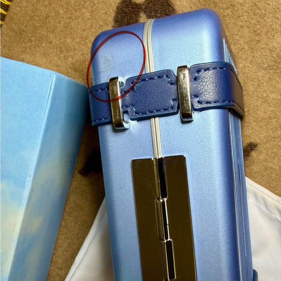D.I.O.R Rimowa Metallic Blue Bag Wallet with Strap - Picture 12 of 13